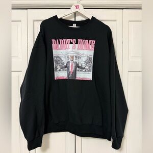 Jerzees Donald Trump Daddy’s Home Black Pullover Sweatshirt XL